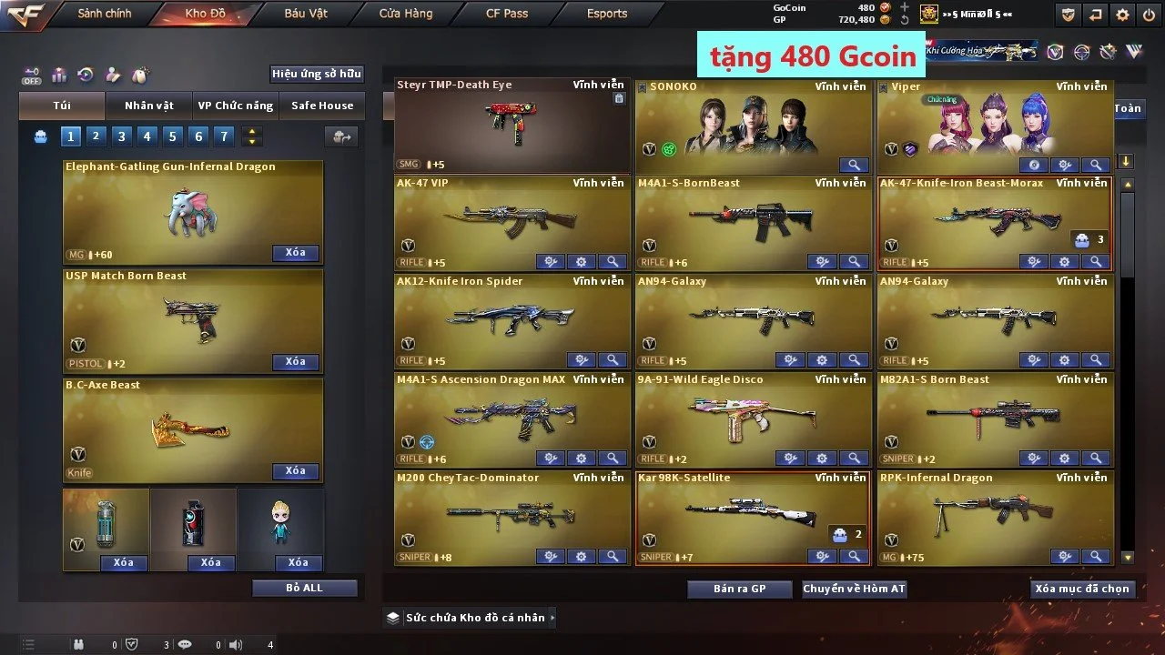 NICK ĐỘT KÍCH VIP - MS: 140
